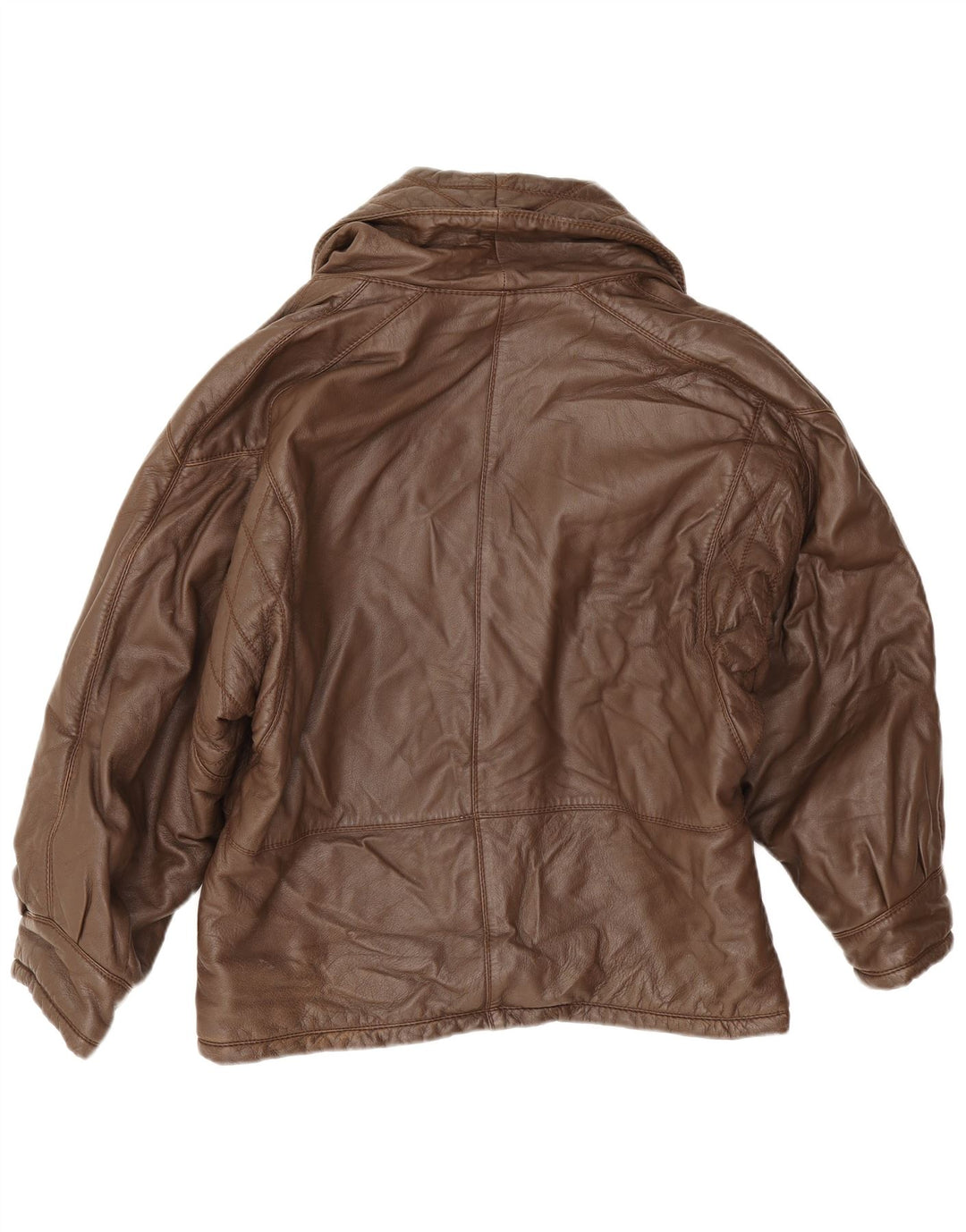 Jachetă de piele supradimensionată pentru femei Carla Buti IT 46 Maro mare