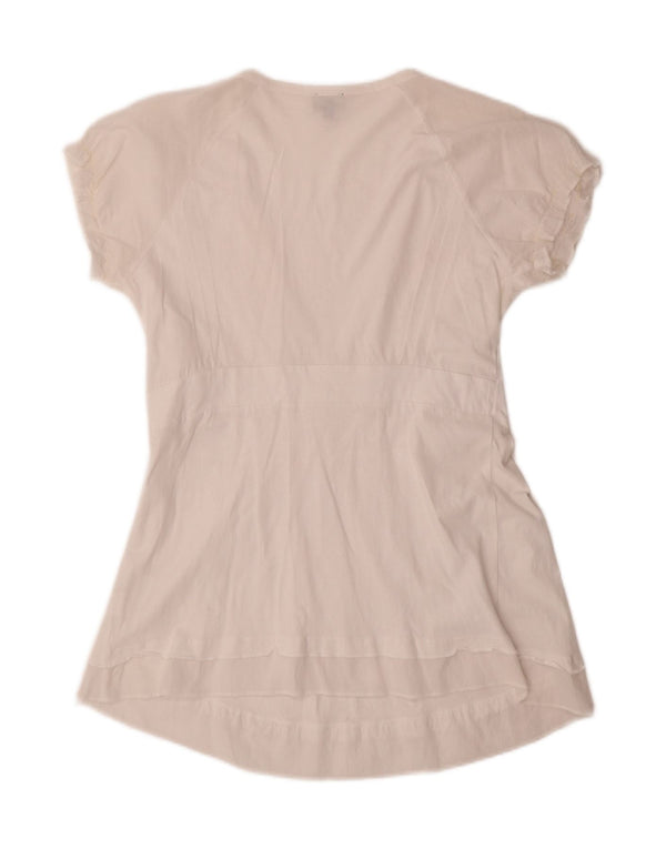 Bluză pentru femei Calvin Klein Jeans Top UK 14 Bumbac alb mare