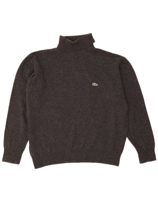 Pulover pentru bărbați Lacoste cu gât rulat, mărimea 6 XL, lână de miel gri