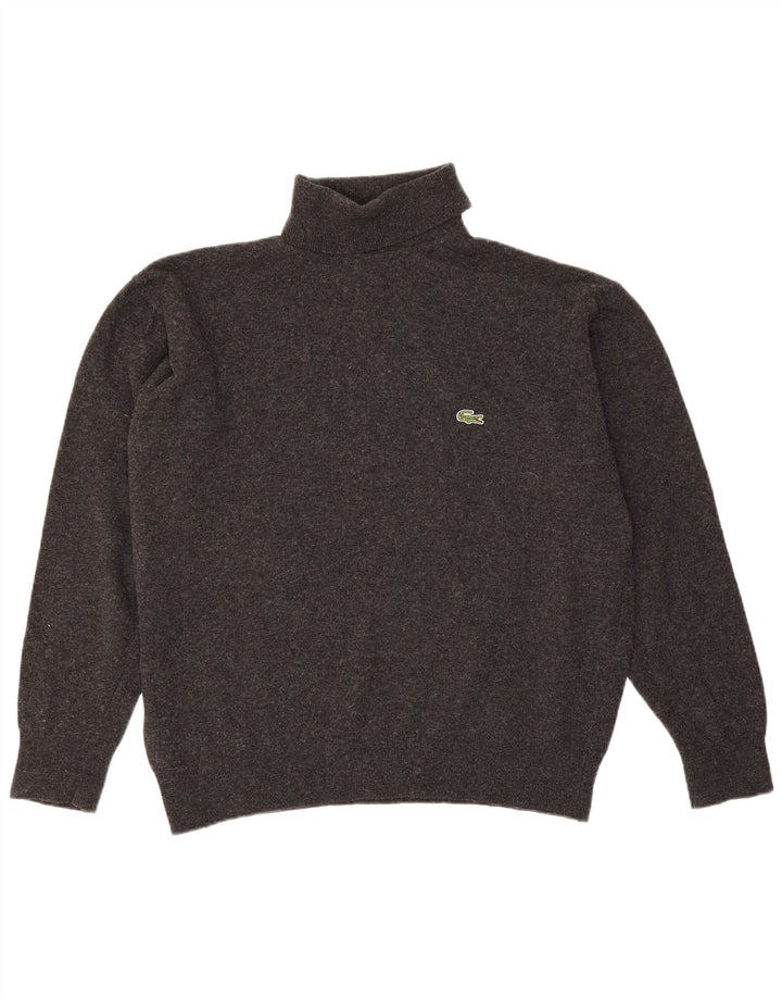 Pulover pentru bărbați Lacoste cu gât rulat, mărimea 6 XL, lână de miel gri