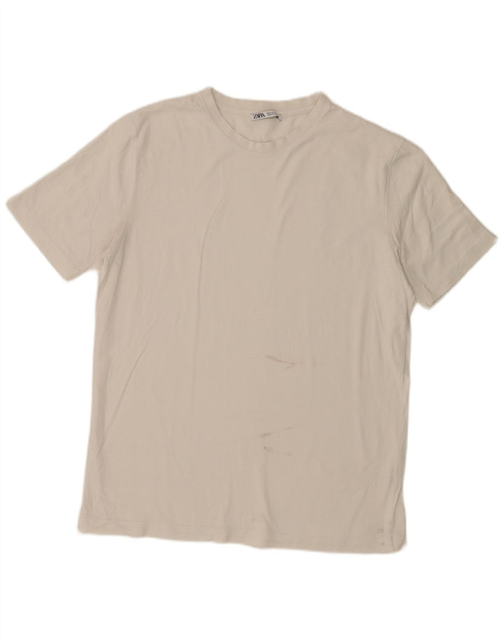 Tricou pentru bărbați Zara Top Mediu Alb Bumbac