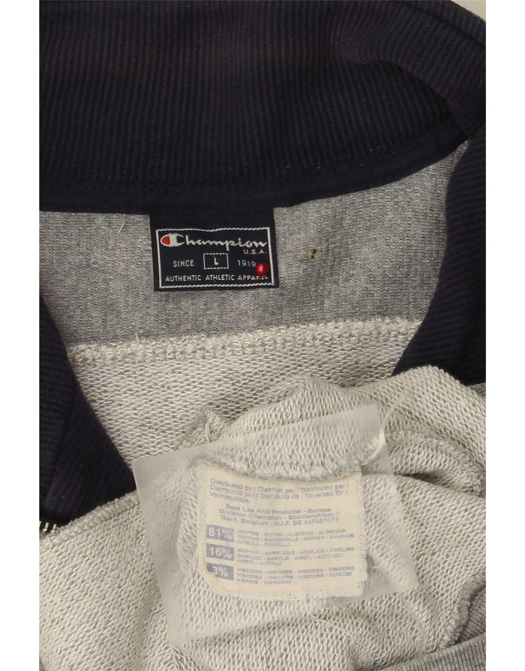 Jachetă de top pentru trening pentru bărbați Champion, mare, gri din bumbac color bloc