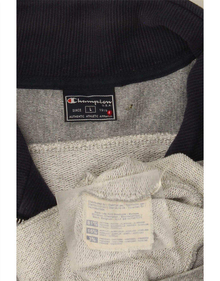 Jachetă de top pentru trening pentru bărbați Champion, mare, gri din bumbac color bloc