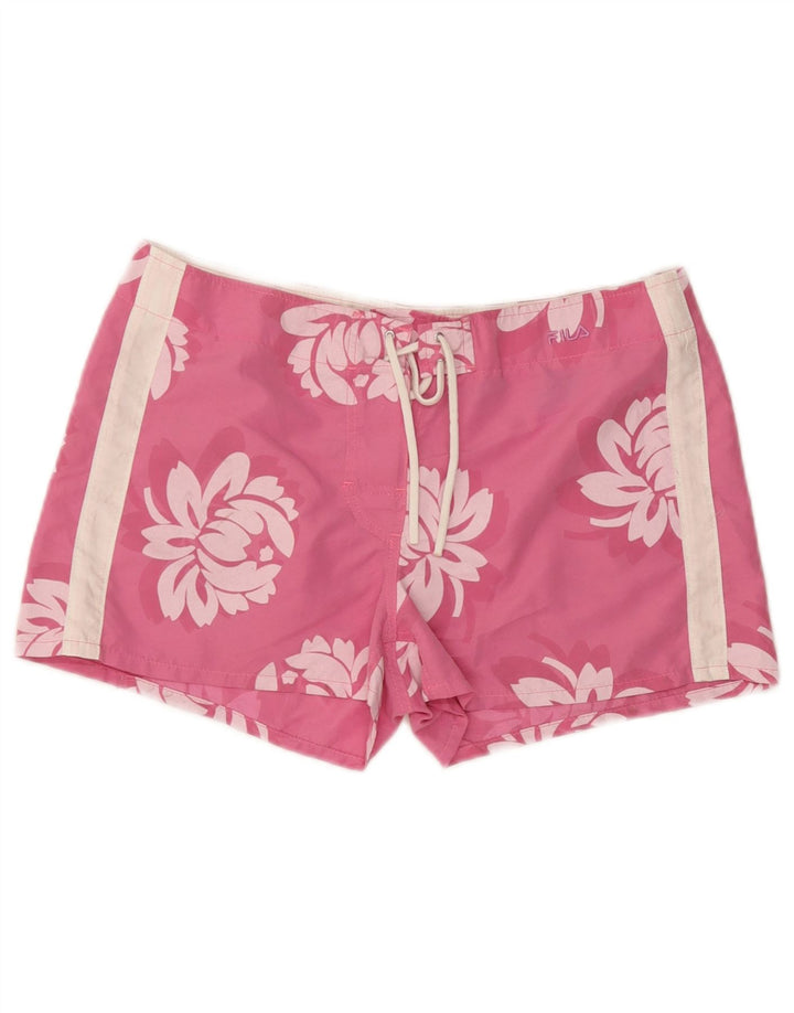 Pantaloni scurti de înot Fila pentru femei UK 12 Medium Pink Floral Poliamidă