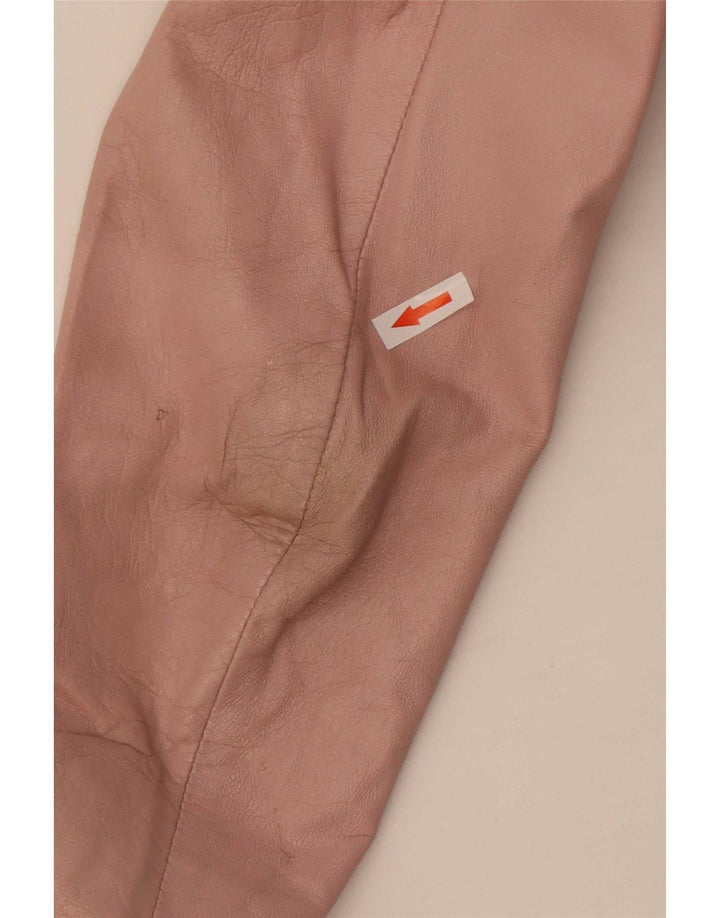 Jachetă Racer din piele pentru femei Wanted IT 48 XL roz