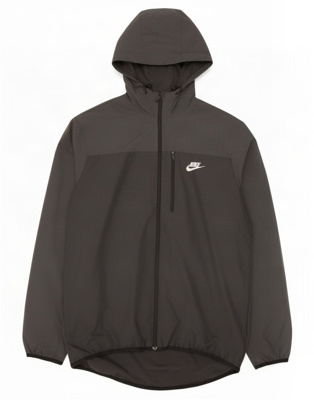 Jachetă de ploaie cu glugă pentru bărbați Nike UK 38 Poliester mediu negru