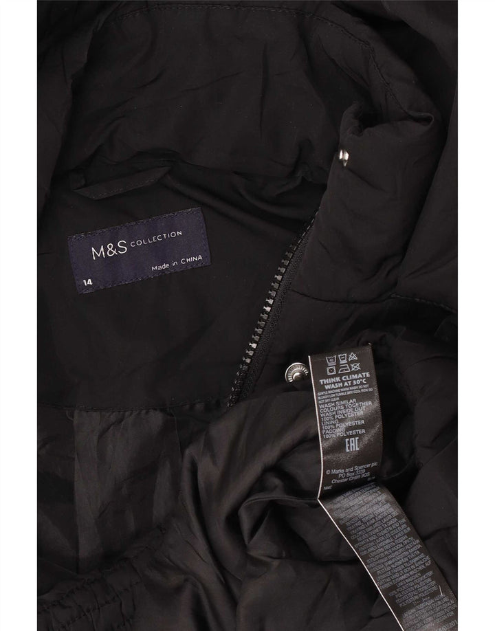 Jachetă căptușită supradimensionată pentru femei Marks & Spencer UK 14 Large Black