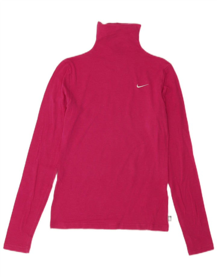 Top pentru femei Nike cu mânecă lungă UK 8/10 mic, roz, bumbac
