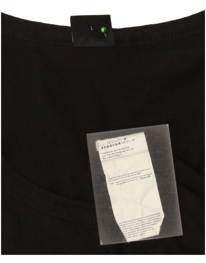 Vestă grafică pentru bărbați Hugo Boss, mare, negru, bumbac