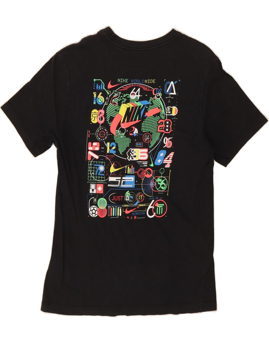 NIKE Mens Graphic T-Shirt Top Medium Black Cotton Vintage Nike and Second-Hand Nike from Messina Hembry 