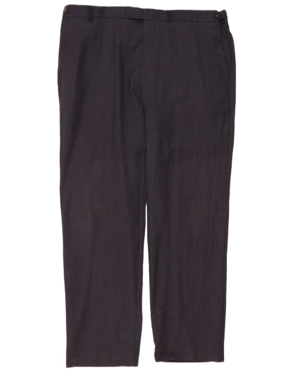 Pantaloni de costum pentru bărbați Marks & Spencer, cu tăiere obișnuită, L42 L33 Lână bleumarin