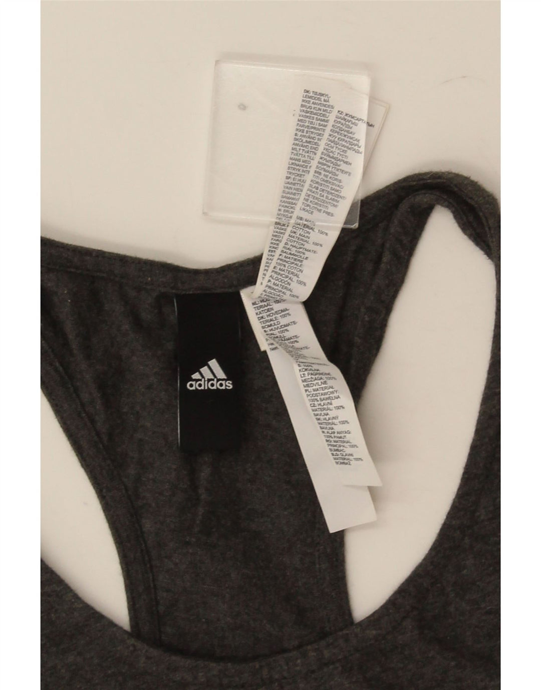 Vesta grafică Adidas pentru femei UK 12/14 bumbac gri mediu