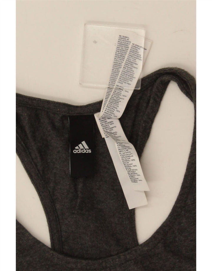 Vesta grafică Adidas pentru femei UK 12/14 bumbac gri mediu