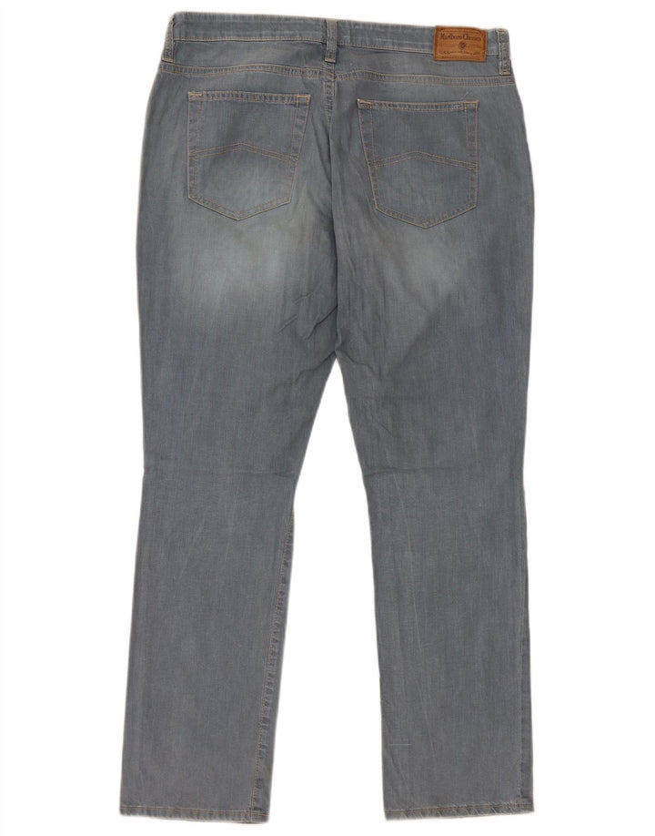 Blugi subțiri pentru bărbați Marlboro Classics W32 L29 Bumbac albastru