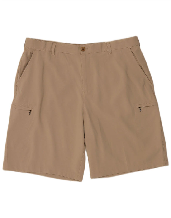 Pantaloni scurți cargo pentru bărbați IZOD W38 XL poliester bej