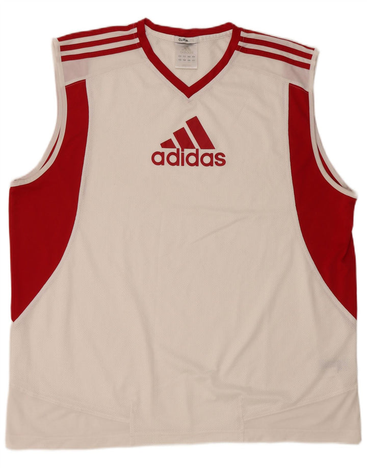 ADIDAS Climalite Graphic Vest Top XL Alb Poliester Colorblock