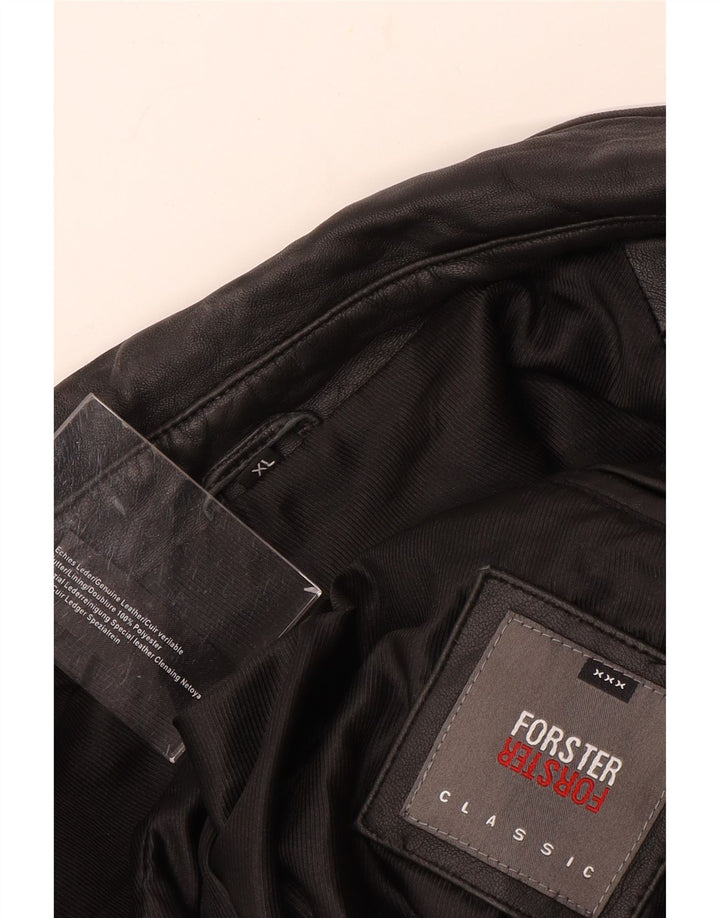 Jachetă de piele pentru bărbați VINTAGE UK 42 XL din piele neagră