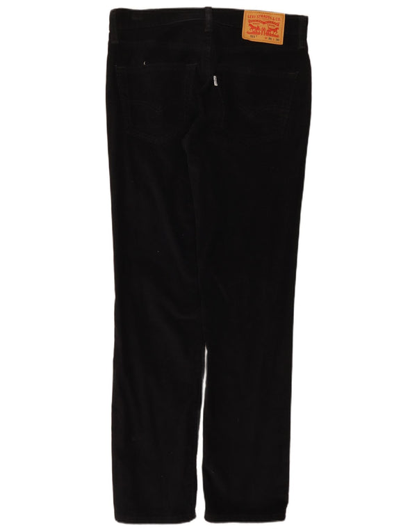 Pantaloni Levi's 511 Slim din catifea pentru bărbați W31 L30, bumbac negru