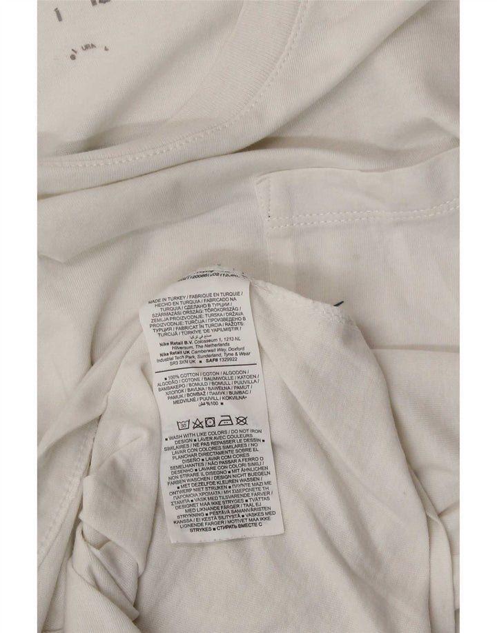 Tricou grafic Nike pentru bărbați Top mic, alb, bumbac