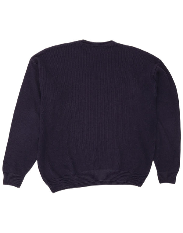 Pulover pentru bărbați Lacoste cu decolteu rotund, mărime 6 XL, bumbac bleumarin