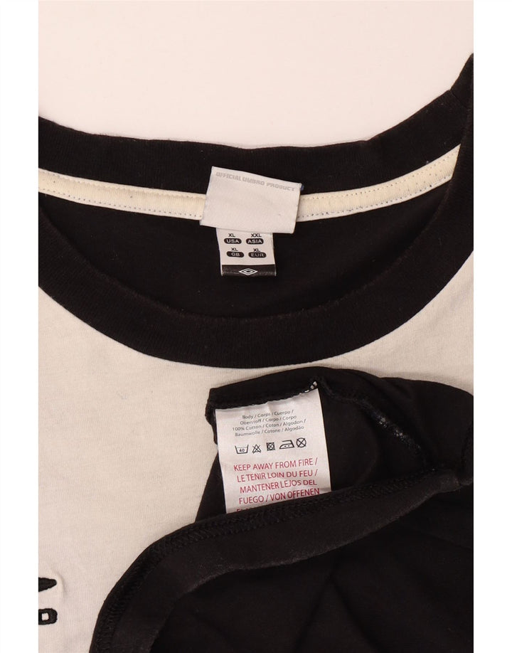 UMBRO Tricou Bărbați Top XL Negru Colorblock Bumbac