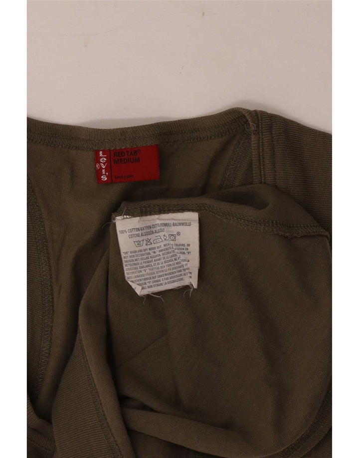 Vest Vest Top Femei Levi's UK 12 Medium Khaki Bumbac