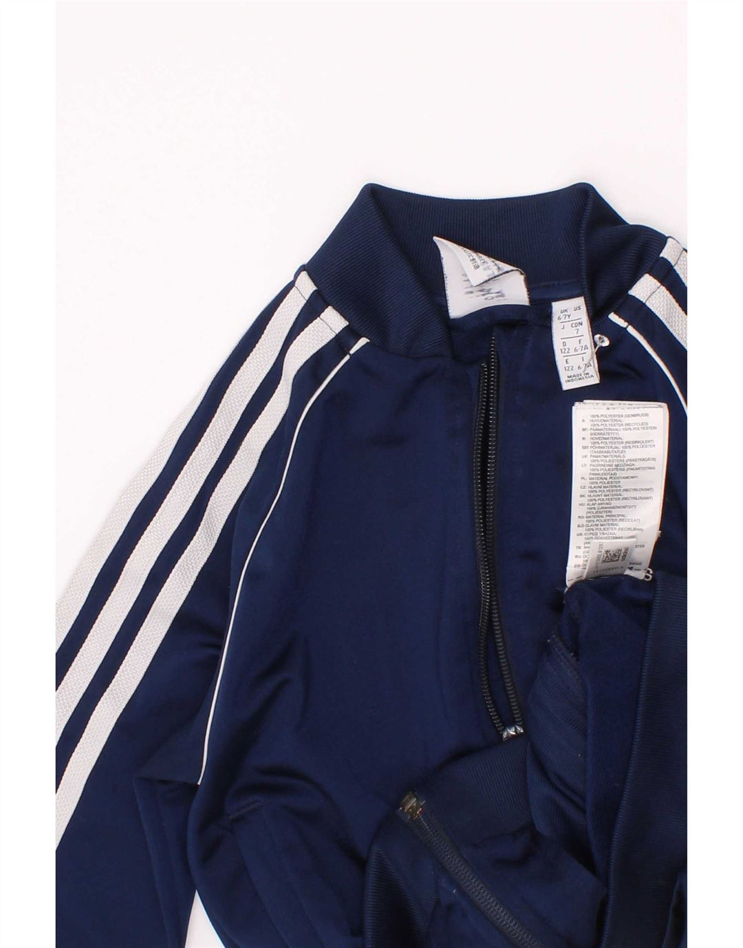 Jachetă de trening pentru băieți Adidas 6-7 ani poliester bleumarin
