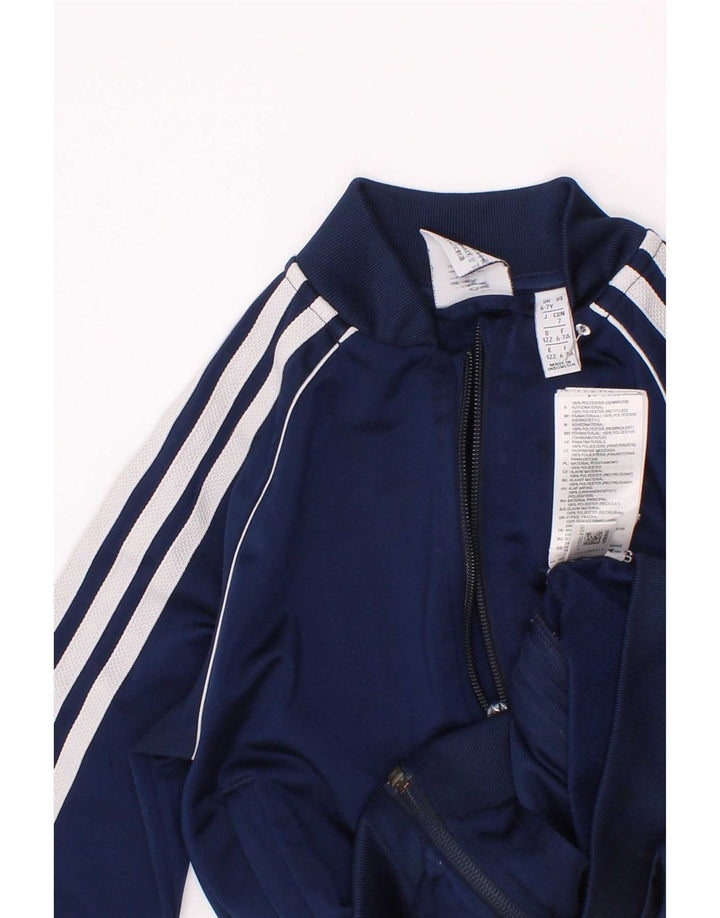 Jachetă de trening pentru băieți Adidas 6-7 ani poliester bleumarin