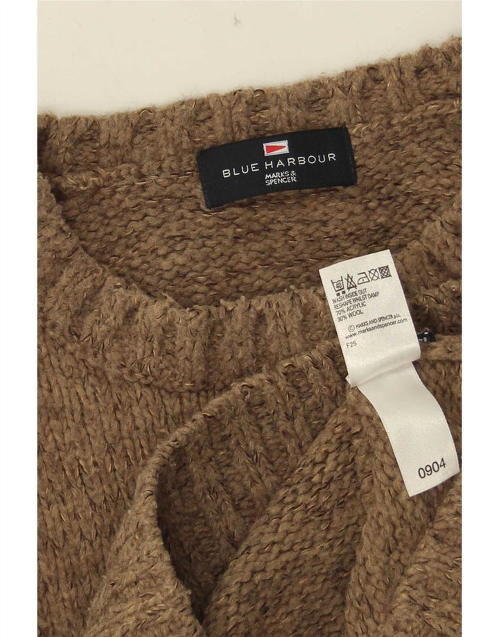 Marks & Spencer Pulover pentru bărbați, Blue Harbour, cu decolteu, mare, maro