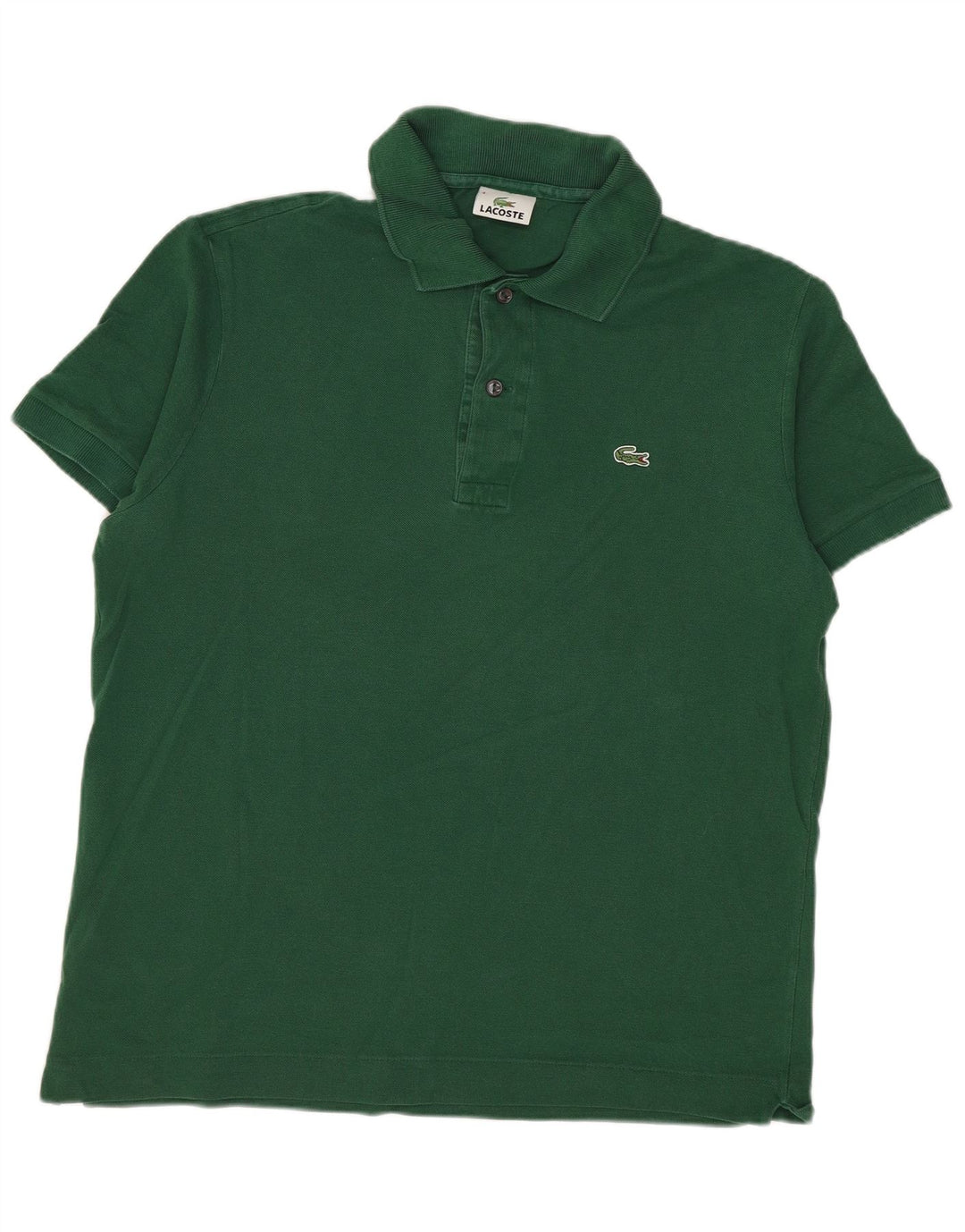 Tricou polo Lacoste pentru bărbați, mărimea 4, bumbac verde mediu