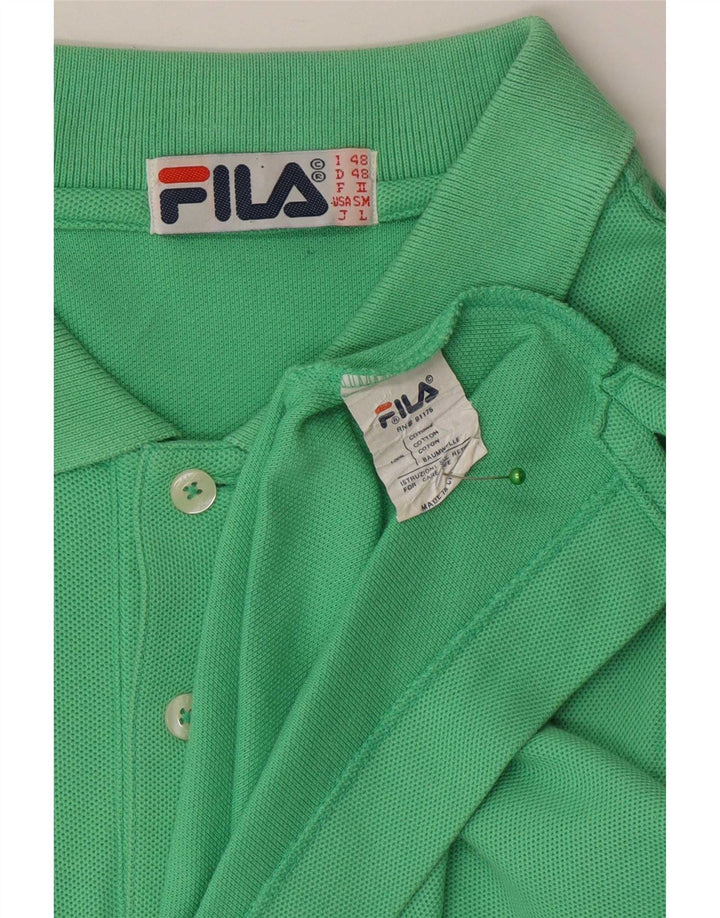 Tricou Polo Fila Bărbați IT 48 Bumbac Verde Mediu