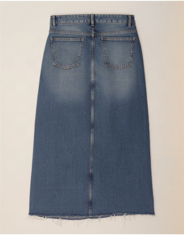 Fusta de blugi pentru femei Zara EU 34 2XS W24 Bumbac color bloc albastru