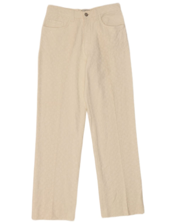 Pantaloni casual dama vintage IT 42 Medium W26 L28 White Geometric