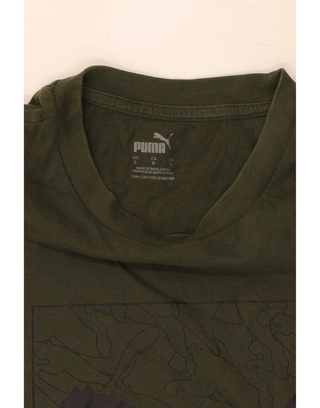 Tricou grafic Puma pentru bărbați Top Large Kaki