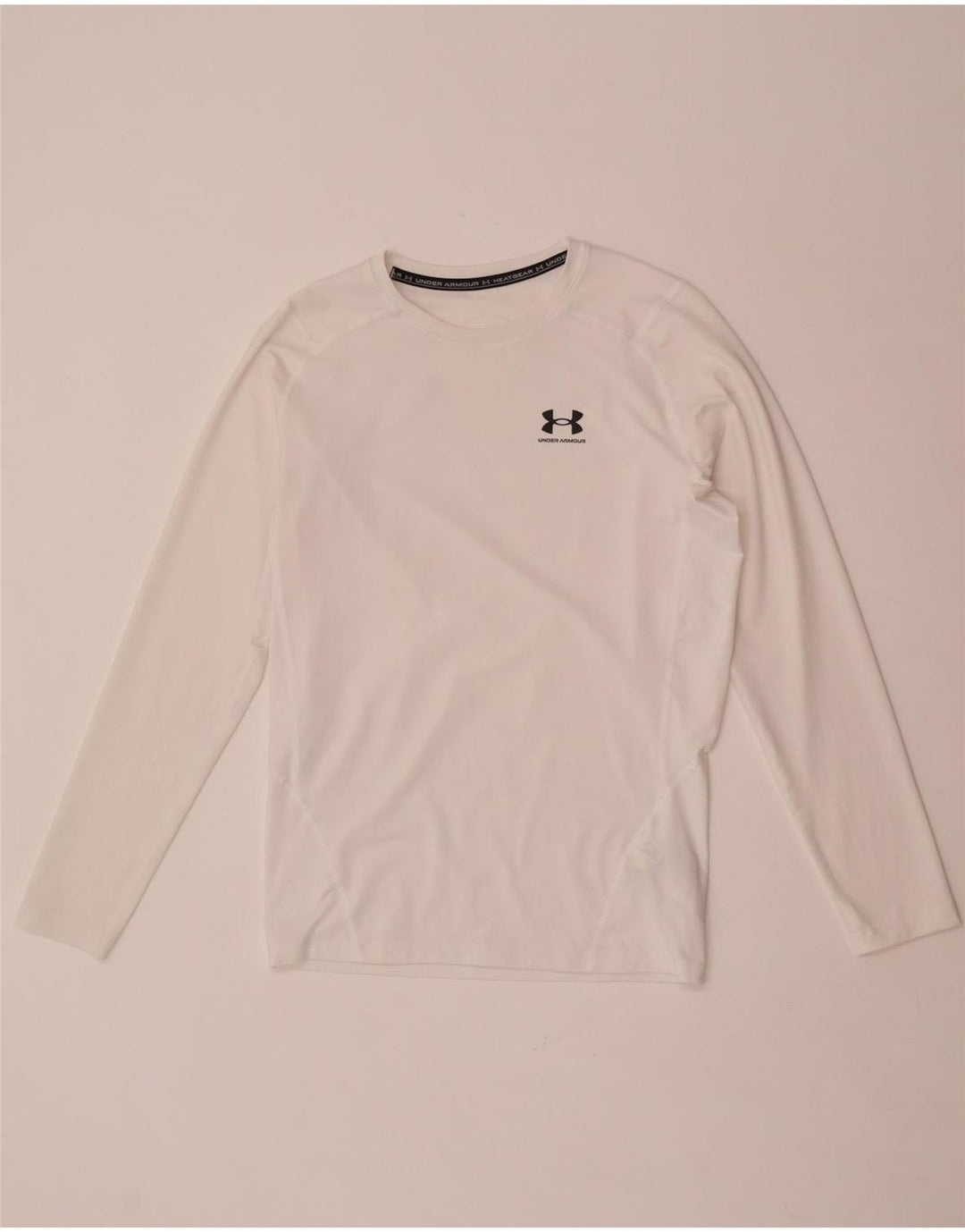 Under Armour Heat Gear Top cu mânecă lungă XL, alb, poliester