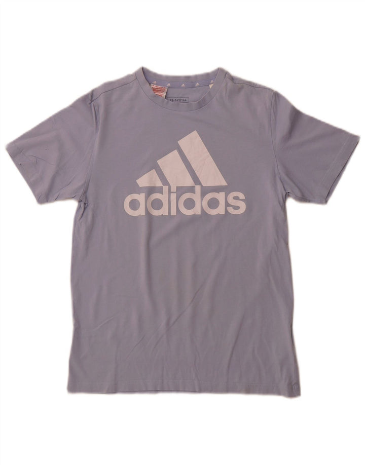 Tricou grafic ADIDAS Fete Top 13-14 Ani Bumbac Albastru