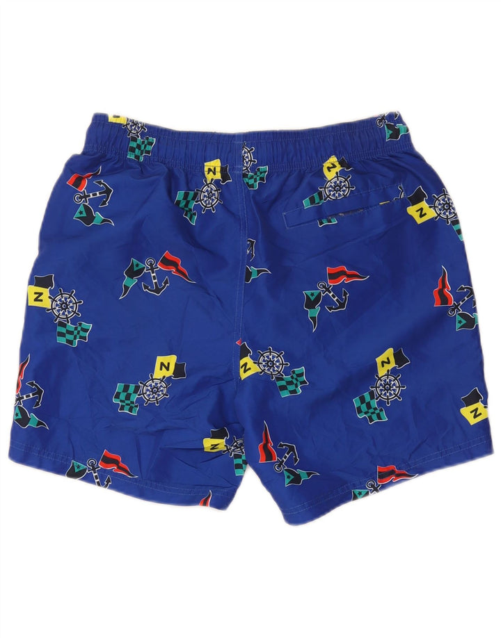 Pantaloni scurți de înot cu grafic Nautica pentru bărbați, poliester albastru mic