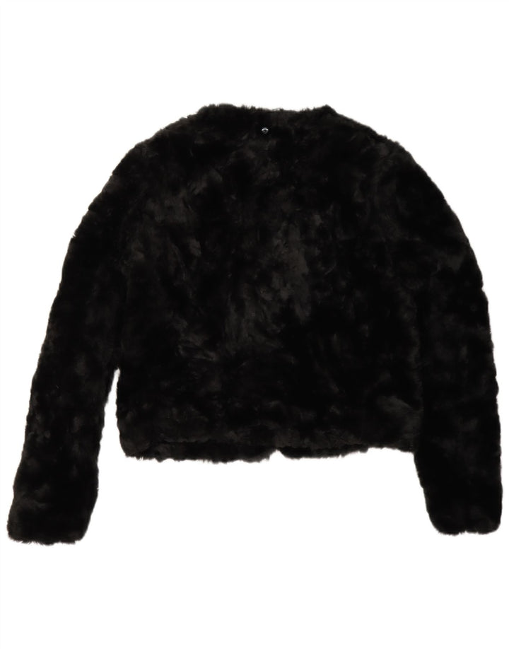 Jachetă bomber din blană artificială pentru femei Coast UK 8 Small Black