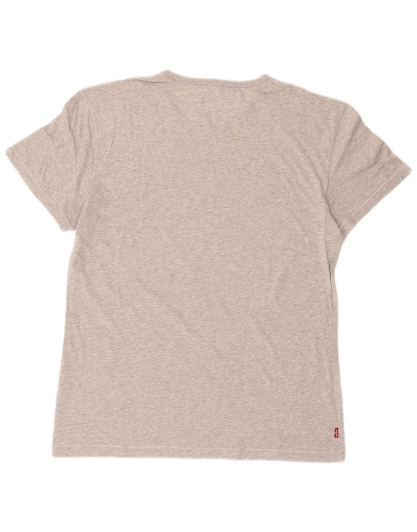 Tricou grafic Levi's pentru bărbați, cu croiala standard, top, bumbac, gri mediu