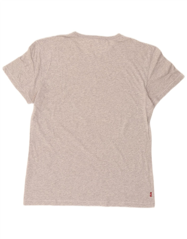 Tricou grafic Levi's pentru bărbați, cu croiala standard, top, bumbac, gri mediu