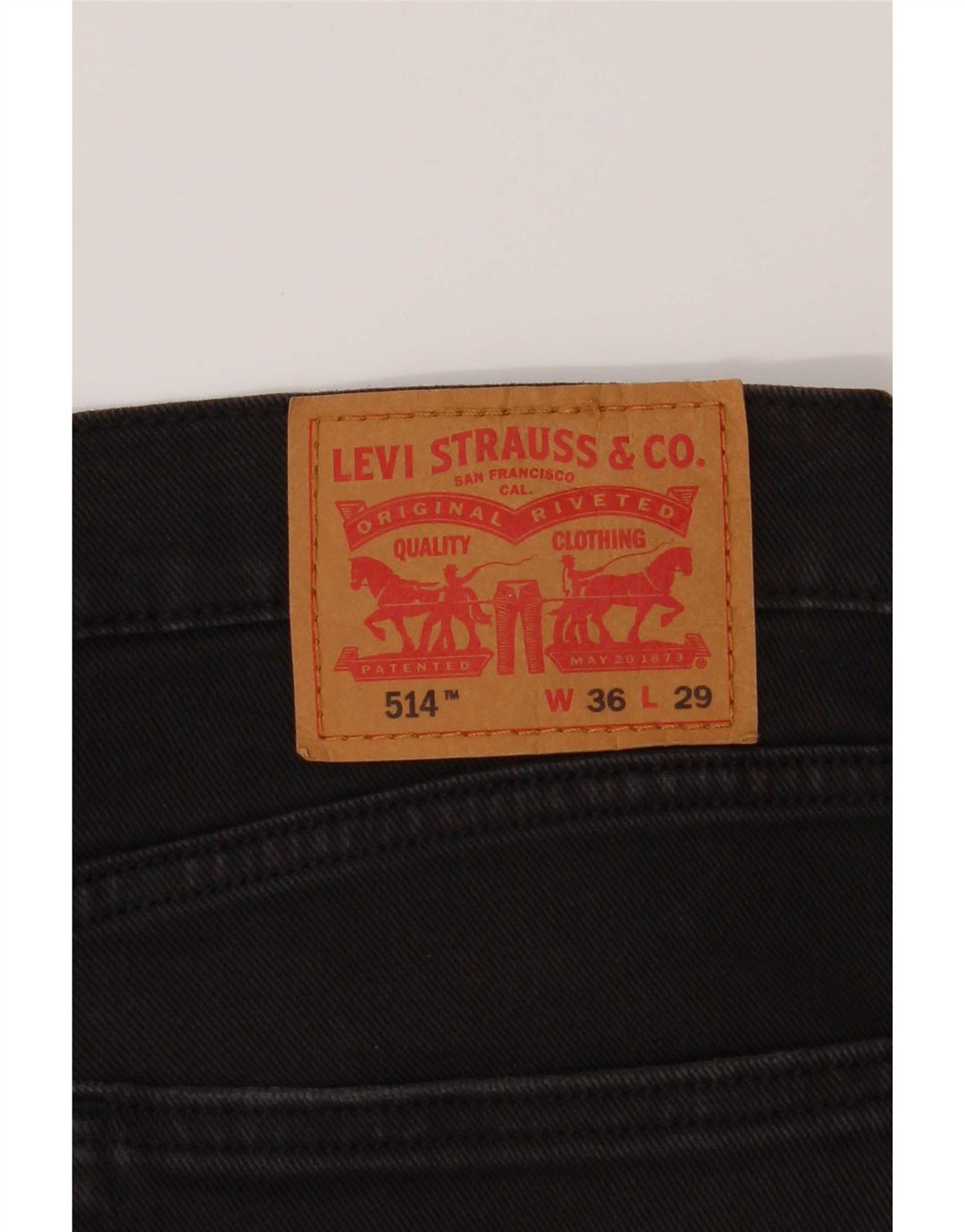 Blugi drepti pentru bărbați Levi's 514 W36 L26 bumbac negru
