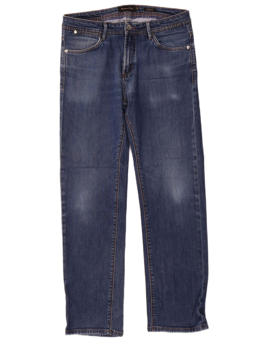 Massimo Dutti Blugi drepți cu ajustare normală pentru bărbați EU 40 Medium W31 L30 Albastru