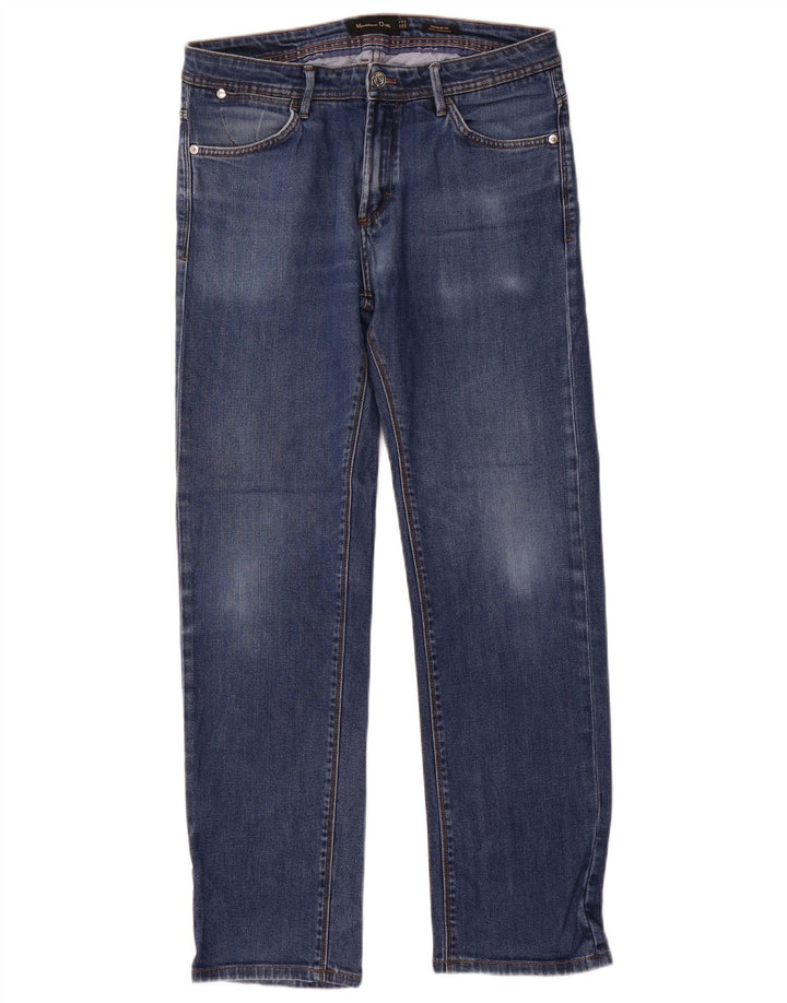 Massimo Dutti Blugi drepți cu ajustare normală pentru bărbați EU 40 Medium W31 L30 Albastru