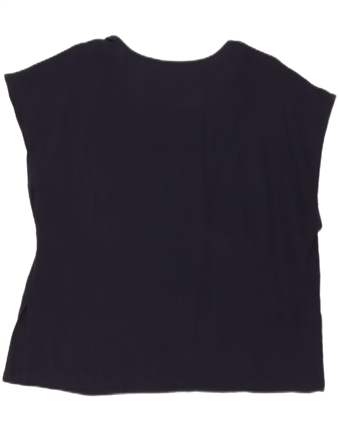 VINTAGE Womens Blouse Top UK 16 Large Navy Blue Vintage Vintage and Second-Hand Vintage from Messina Hembry 
