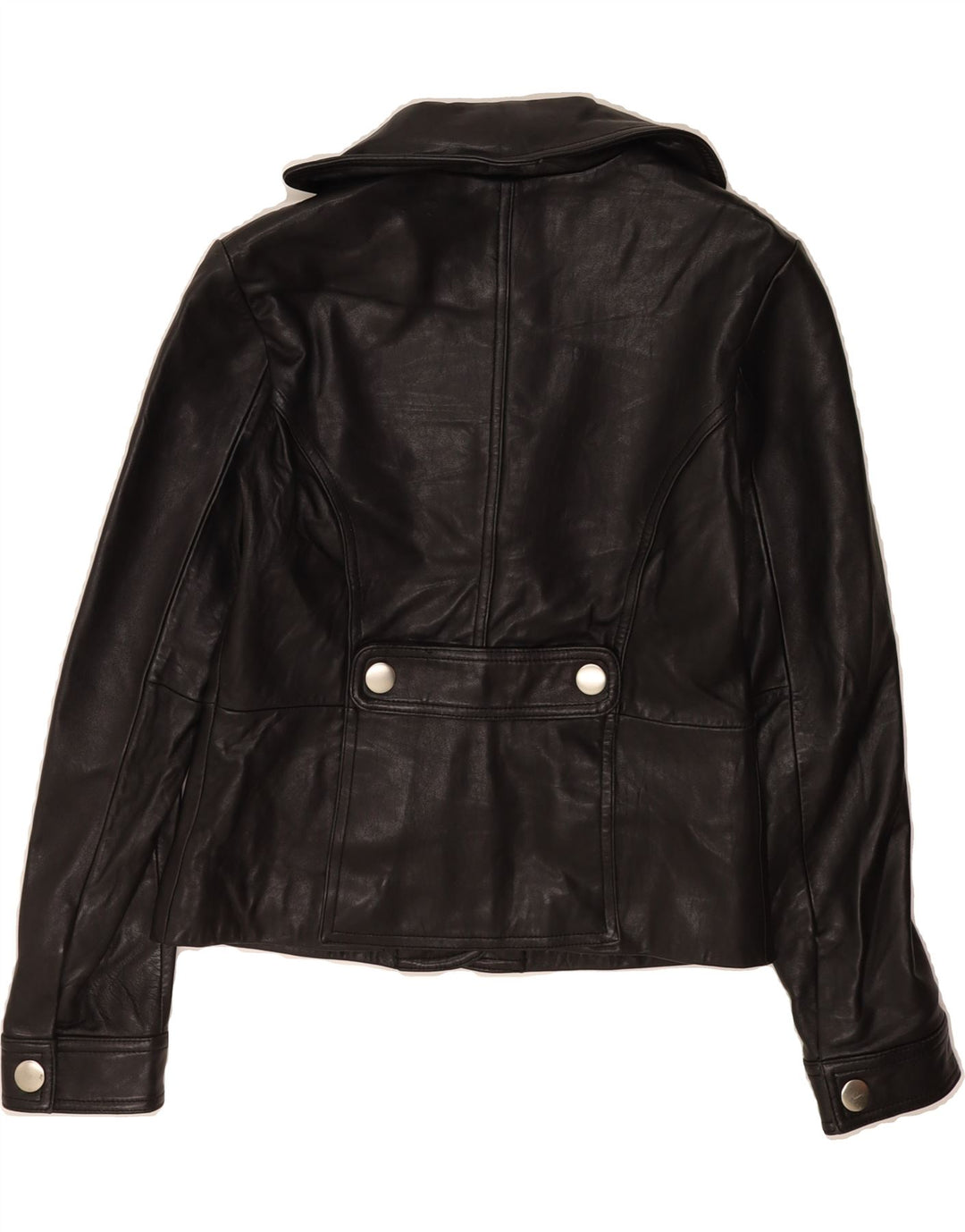 MOSSIMO Womens Leather Jacket UK 10 Small Black Leather Vintage Mossimo and Second-Hand Mossimo from Messina Hembry 