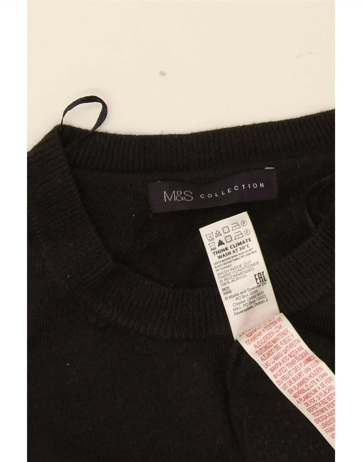 Pulover pentru femei Marks & Spencer cu decolteu triplu UK 16 mare negru
