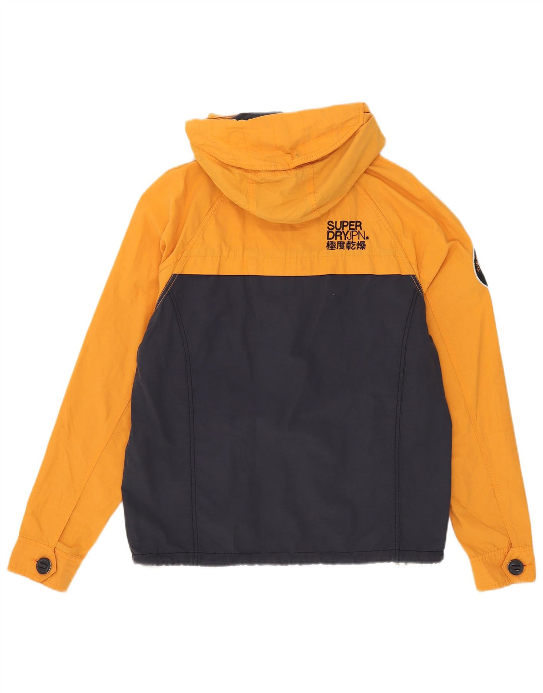 Jachetă de vânt cu glugă Superdry pentru bărbați UK 38 Medium Bleumarin Colorblock