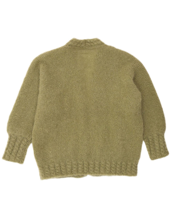 Pulover cardigan deschis pentru femei VINTAGE UK 20 2XL Verde