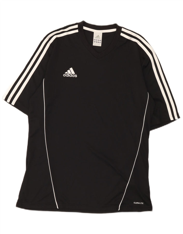 Tricou Adidas Climalite pentru bărbați Top Mediu Negru Poliester