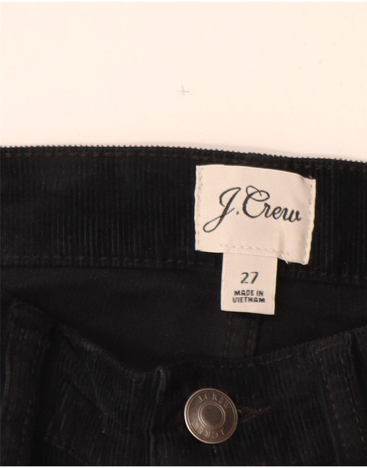 Pantaloni subțiri din catifea pentru femei J. CREW L27 L27 bumbac negru
